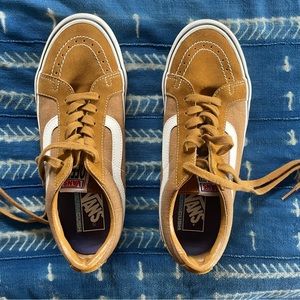 Vans Old Skool Shoe Mustard Yellow Suede & Canvas UltraCush, Mens 9/Womens 10.5